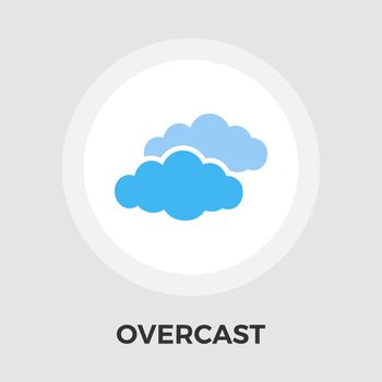Overcast icon vector.