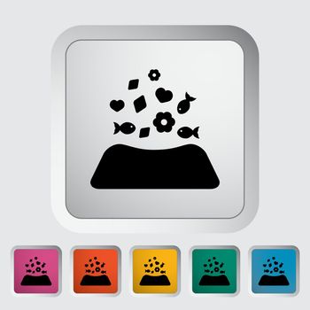 Animal bowl icon. Flat vector related icon for web and mobile applications. It can be used as - logo, pictogram, icon, infographic element. Vector Illustration.