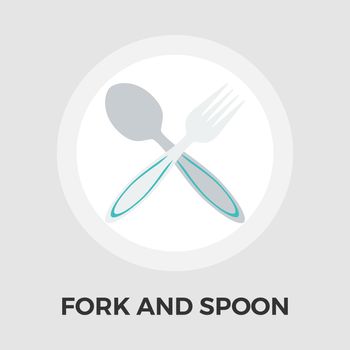Spoon and Fork Flat Icon