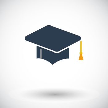 Education. Single flat icon on white background. Vector illustration.