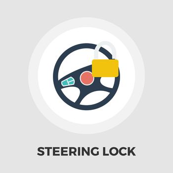 Car Steering Wheel flat icon.