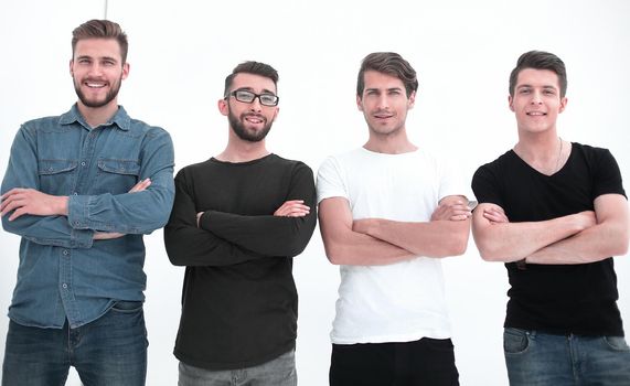 portrait of a group of modern young men