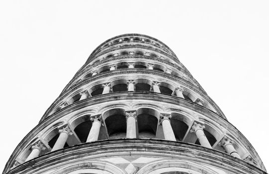 Tower of Pisa view from the bottom