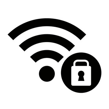 Secure wifi icon. Lock icon vector.