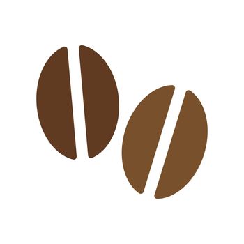 Brown coffee bean icon. Vector.