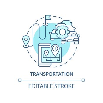 Transportation turquoise concept icon
