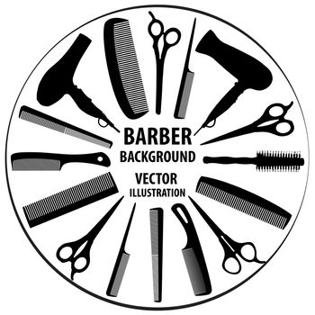 Background for barber and hairdresser.