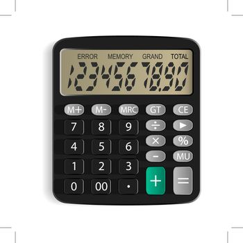 Calculator. Isolated object. White background. Vector.