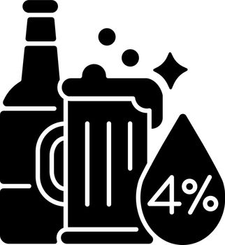 Alcohol black glyph icon