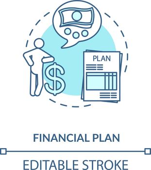 Financial plan concept icon
