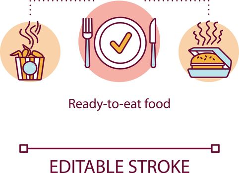 Ready to eat food concept icon