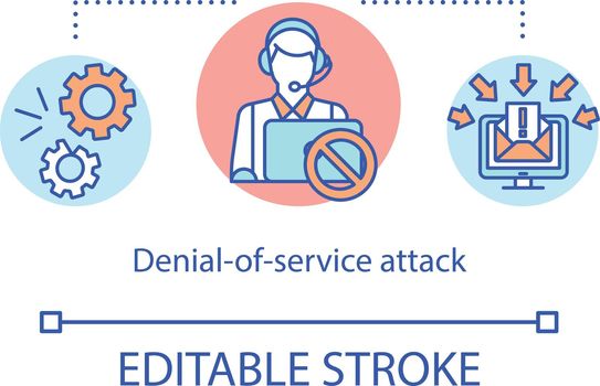 Denial of service attack concept icon
