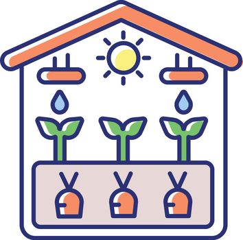 Greenhouse RGB color icon