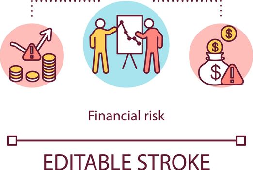 Financial risk concept icon