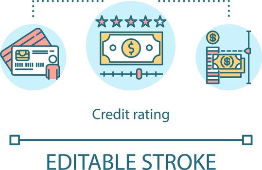 Credit rating concept icon