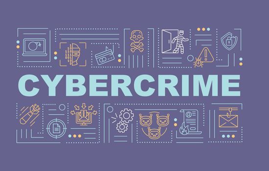 Cybercrime word concepts banner