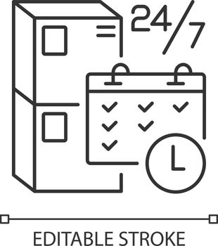Schedule package pickup linear icon