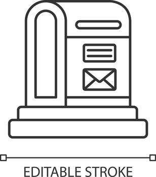 Parcel post linear icon