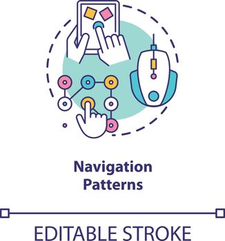 Navigation patterns concept icon