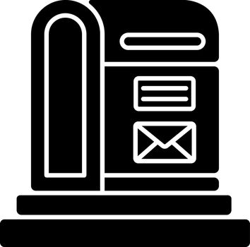 Parcel post black glyph icon