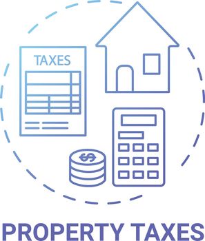 Property taxes concept icon