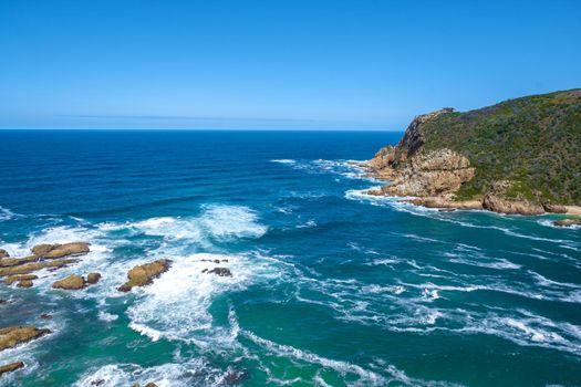A panoramic view of the lagoon of Knysna, South Africa.beach in Knysna, Western Cape, South Africa