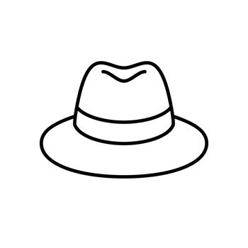 Classic panama hat icon. Vintage panama hat icon. Vector illustration.