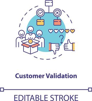 Customer validation concept icon