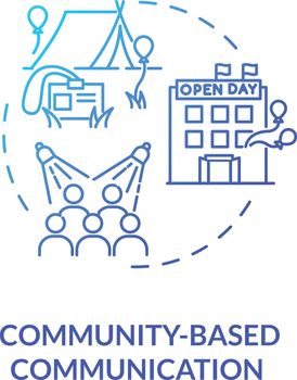 Community-based communication concept icon
