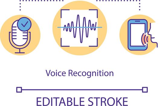 Voice recognition concept icon