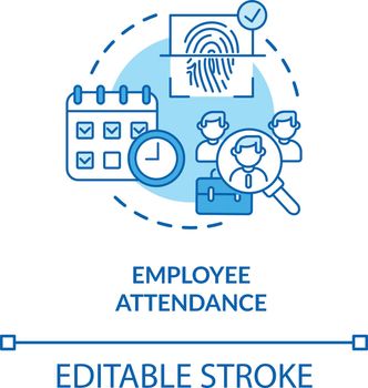 Employee attendance concept icon
