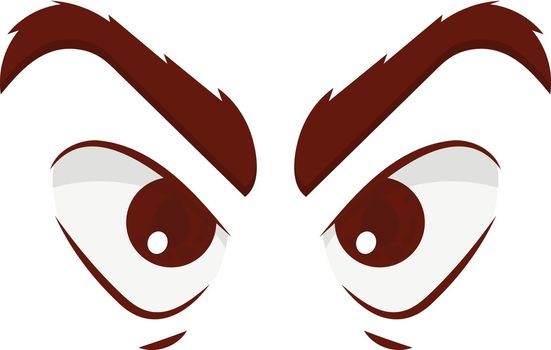 Evil eyes in flat style. Vector illustration.