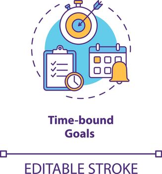 Time-bound goals concept icon