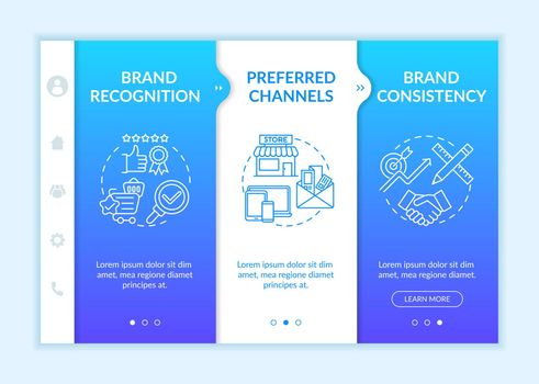 Brand growth strategy onboarding vector template