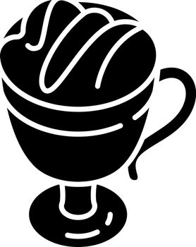 Macchiato black glyph icon
