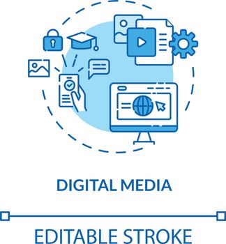 Digital media concept icon