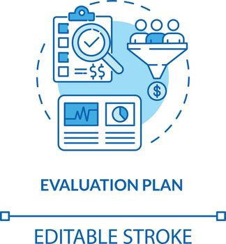 Evaluation plan concept icon