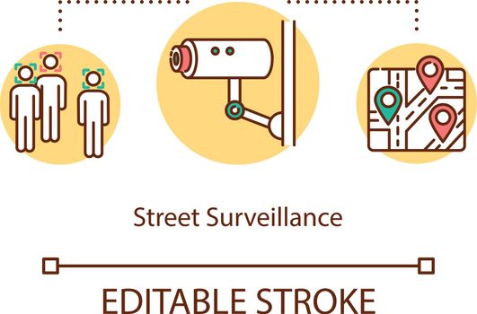 Street surveillance concept icon
