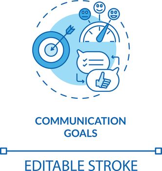 Communication goals concept icon