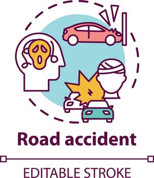 Road accident concept icon