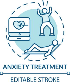 Anxiety treatment concept icon