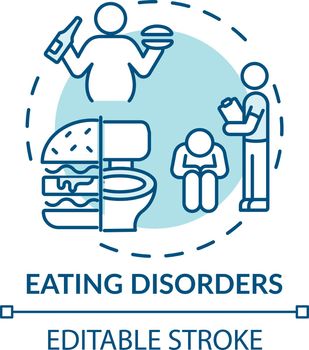 Eating disorders concept icon