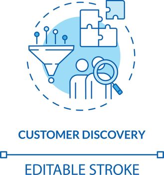 Customer discovery concept icon