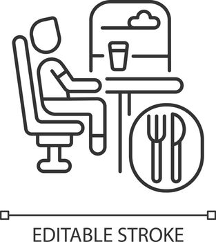 Dining car linear icon