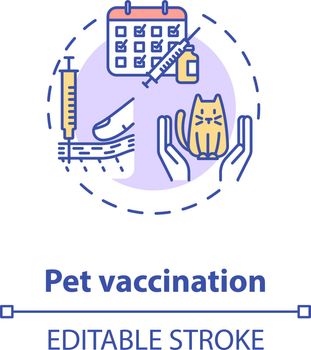 Pet vaccination concept icon
