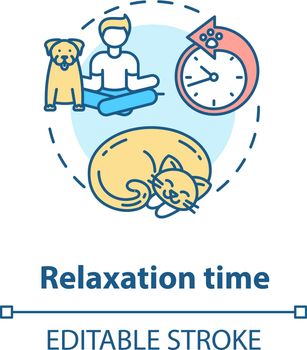 Relaxation time concept icon