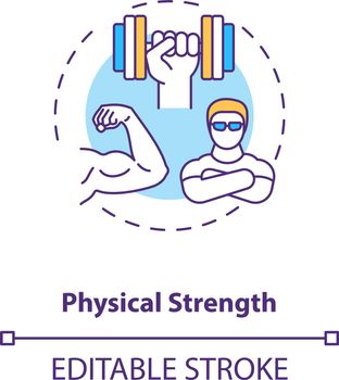Physical strength building concept icon