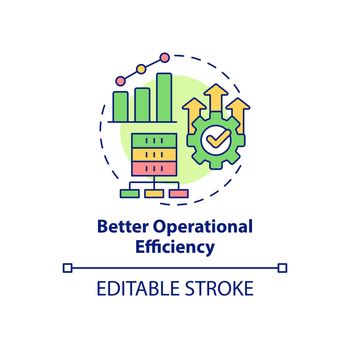 Better operational efficiency concept icon