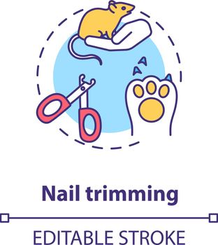 Nail trimming concept icon