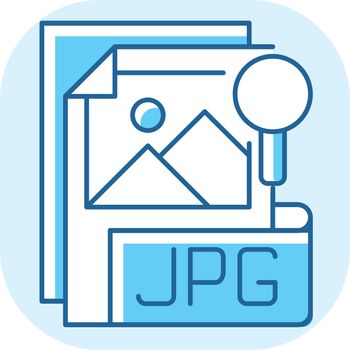JPG file blue RGB color icon